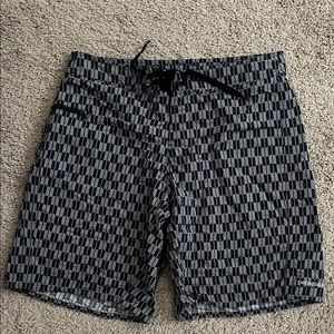 Patagonia Men's Geometric Black and Gray Swim Shorts